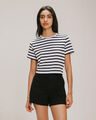 Playera Cropped Rayas,BLANCO P1